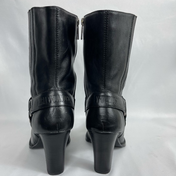 Harley-Davidson Women's Riding Boots D85323 Studs Strap Black Size 7.5 M - Picture 5 of 9